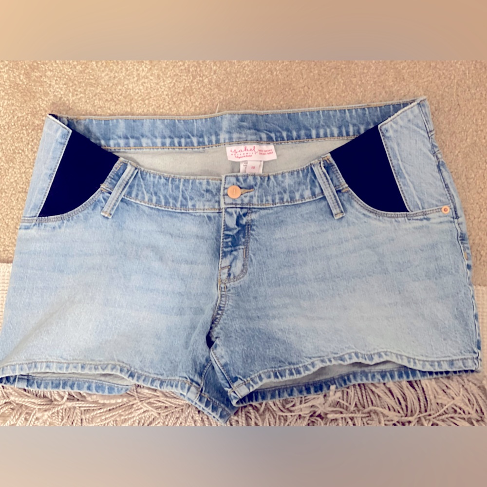 maternity jean shorts